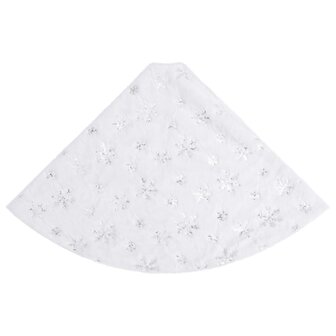 Kerstboomrok luxe 90 cm kunstvacht wit