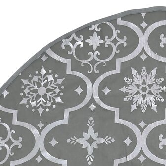 Kerstboomrok luxe met sok 90 cm stof grijs