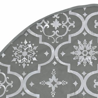 Kerstboomrok luxe met sok 122 cm stof grijs