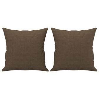 Sierkussens 2 st 40x40 cm stof bruin