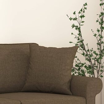 Sierkussens 2 st 40x40 cm stof bruin