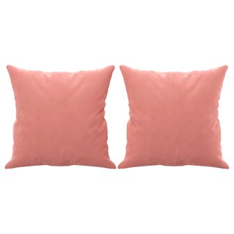 Sierkussens 2 st 40x40 cm fluweel roze