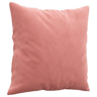 Sierkussens 2 st 40x40 cm fluweel roze
