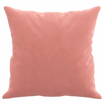 Sierkussens 2 st 40x40 cm fluweel roze