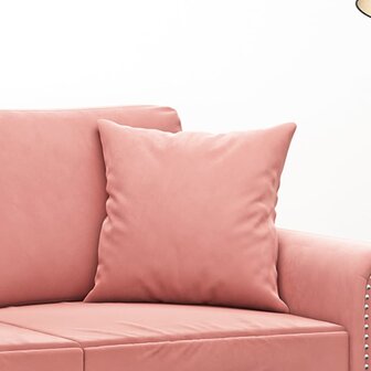 Sierkussens 2 st 40x40 cm fluweel roze