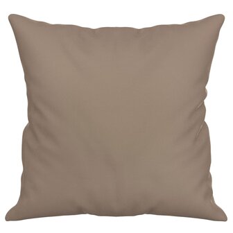 Sierkussens 2 st 40x40 cm microvezelstof taupe