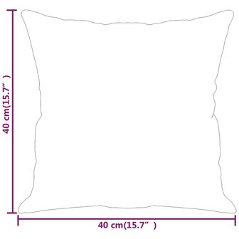 Sierkussens 2 st 40x40 cm microvezelstof taupe