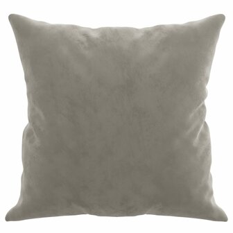 Sierkussens 2 st 40x40 cm fluweel lichtgrijs