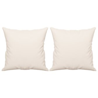 Sierkussens 2 st 40x40 cm microvezelstof beige