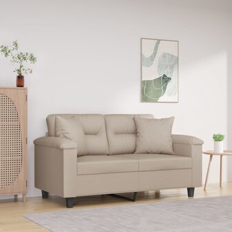 Sierkussens 2 st 40x40 cm microvezelstof cr&egrave;mekleurig