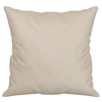 Sierkussens 2 st 40x40 cm microvezelstof cr&egrave;mekleurig