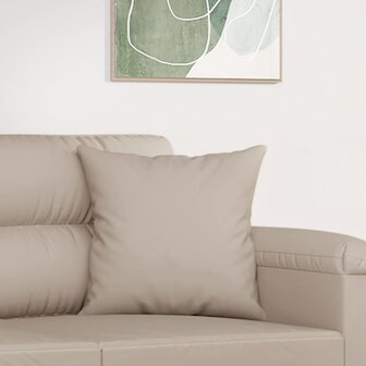 Sierkussens 2 st 40x40 cm microvezelstof cr&egrave;mekleurig