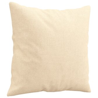 Sierkussens 2 st 40x40 cm stof cr&egrave;mekleurig