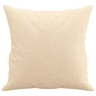 Sierkussens 2 st 40x40 cm stof cr&egrave;mekleurig