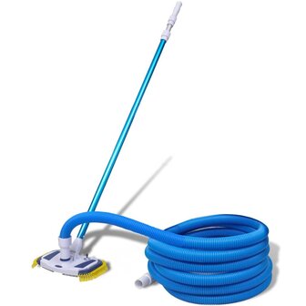 Vacu&uuml;m zwembadreiniger met telescopische slang en paal