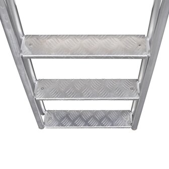 Dok/zwembadladder met 4 treden aluminium 167 cm