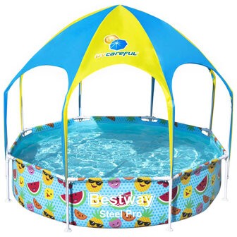 Steel Pro Kinderzwembad uv Careful bovengronds 244x51 cm