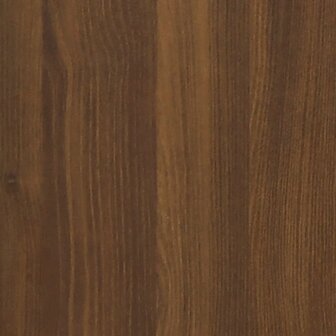 Boekenkast 60x33x70,5 cm bewerkt hout en staal bruineikenkleur