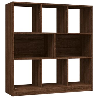 Boekenkast 97,5x29,5x100 cm bewerkt hout bruin eikenkleur