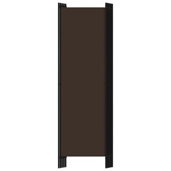 Kamerscherm met 5 panelen 250x180 cm bruin