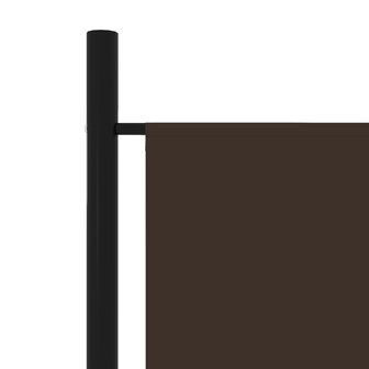 Kamerscherm met 5 panelen 250x180 cm bruin