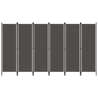 Kamerscherm met 6 panelen 300x180 cm antraciet