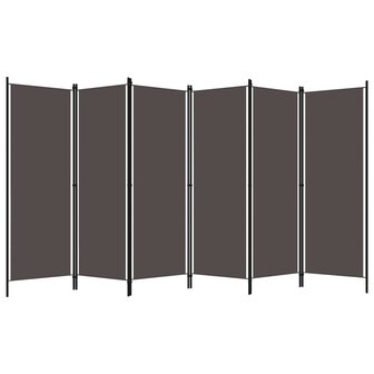 Kamerscherm met 6 panelen 300x180 cm antraciet