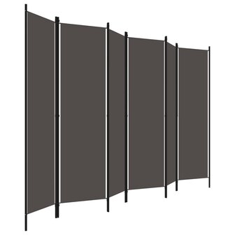 Kamerscherm met 6 panelen 300x180 cm antraciet