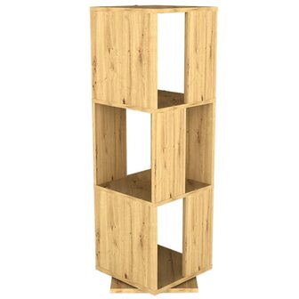 Draaikast open ontwerp 34x34x107 cm antiek-eikenkleurig