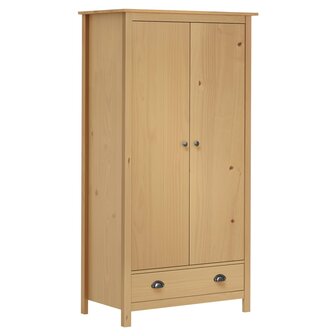 Kledingkast Hill 2 deuren 89x50x170 cm massief grenenhout