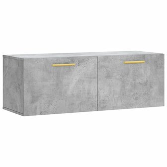 Wandkast 100x36,5x35 cm bewerkt hout betongrijs