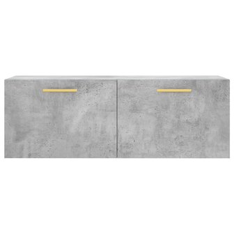 Wandkast 100x36,5x35 cm bewerkt hout betongrijs