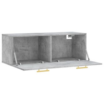 Wandkast 100x36,5x35 cm bewerkt hout betongrijs