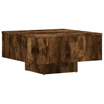 Salontafel 60x60x31,5 cm bewerkt hout gerookt eikenkleurig