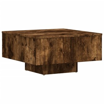 Salontafel 60x60x31,5 cm bewerkt hout gerookt eikenkleurig