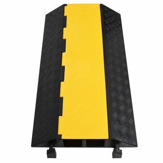 Kabelbeschermers drempel met 2 tunnels 2 st 100 cm rubber