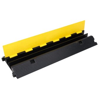 Kabelbeschermers drempel met 2 tunnels 2 st 100 cm rubber