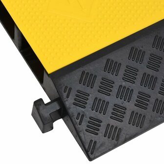 Kabelbeschermers drempel met 2 tunnels 2 st 100 cm rubber