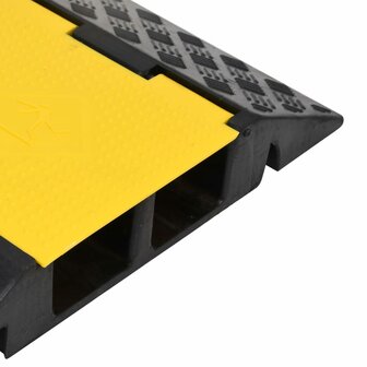 Kabelbeschermers drempel met 2 tunnels 2 st 100 cm rubber