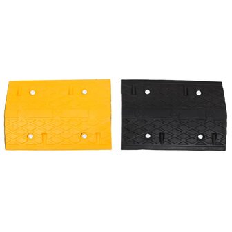Verkeersdrempels 5 st 97x32,5x4 cm rubber geel en zwart