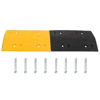 Verkeersdrempels 5 st 97x32,5x4 cm rubber geel en zwart