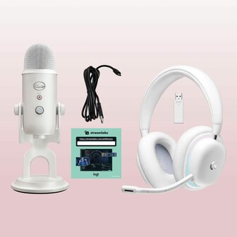 Logitech Hoofdtelefoon Met Microfoon Logitech G735 Wit Blauw/Wit