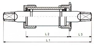 Gazelle Trapas 128 X 30 Mm Zilver/Zwart