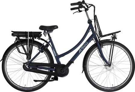 Amigo E-Lagos T2 Dames 3V V-Brakes matblauw 50 cm 28 inch matblauw 50 cm 28 inch