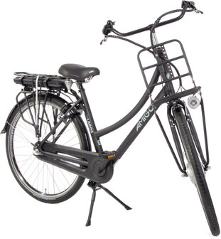 Amigo E-Lagos T2 Dames 3V V-Brakes matzwart 50 cm 28 inch matzwart 50 cm 28 inch