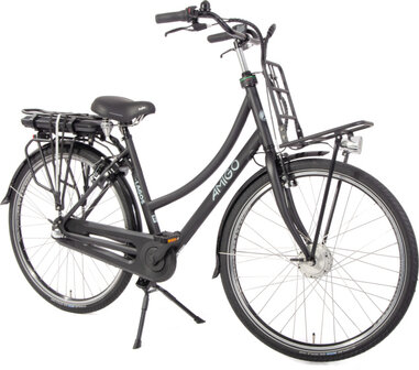 Amigo E-Lagos T2 Dames 3V V-Brakes matzwart 50 cm 28 inch matzwart 50 cm 28 inch