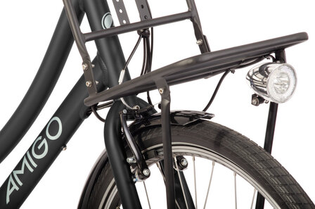 Amigo E-Lagos T2 Dames 3V V-Brakes matzwart 50 cm 28 inch matzwart 50 cm 28 inch