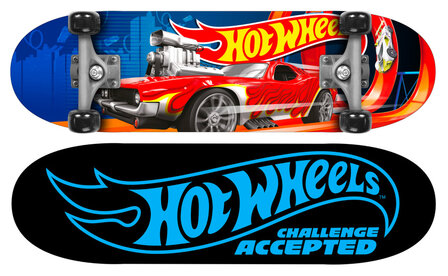 Mattel Hot Wheels Dubbele Kick Skateboard Junior Zwart/Blauw/Rood multicolor multicolor