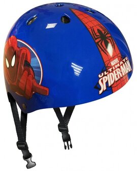 Marvel Spider-Man Skatehelm Blauw/Rood Maat 54/60 Cm