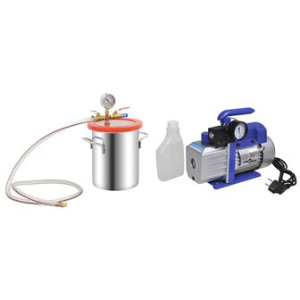 Vacu&uuml;mkamer met 1-traps pomp 5,5 L